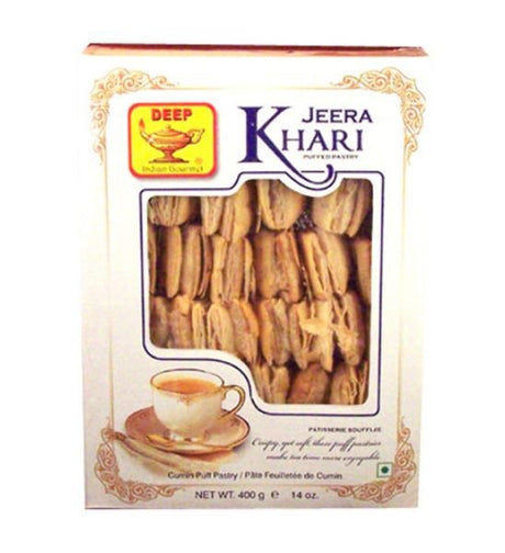 Deep Jeera Khari Puffed Pastry 14 OZ (400 Grams) - Namkeen & Savoury Snacks | Desimart