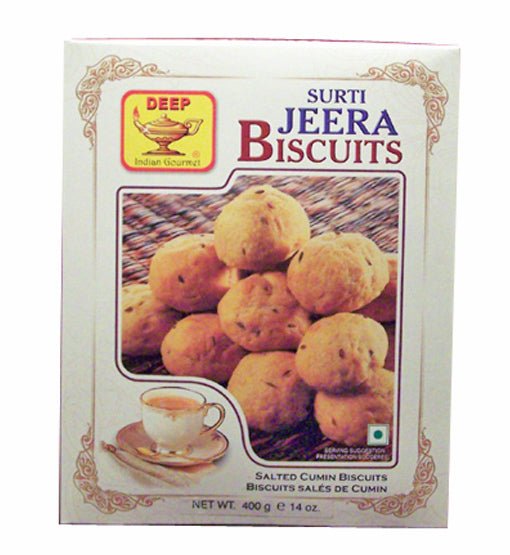 Deep Surti Jeera Biscuits Salted Cumin Biscuits 400GM - Cookies & snacks | Desimart