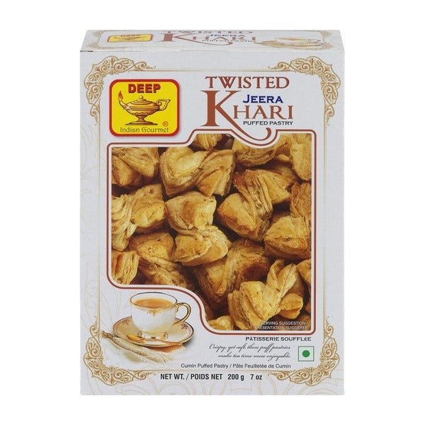 Deep Twisted Jeera Khari Puffed Pastry 7 OZ (200 Grams) - Namkeen & Savoury Snacks | Desimart