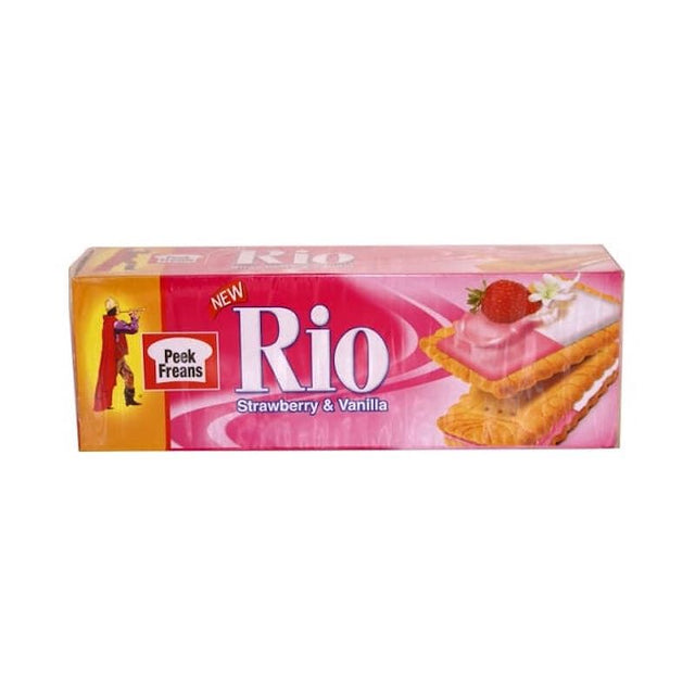 EBM Rio Strawberry And Vanilla Biscuit 105g (3.70oz) - Cookies & snacks | Desimart