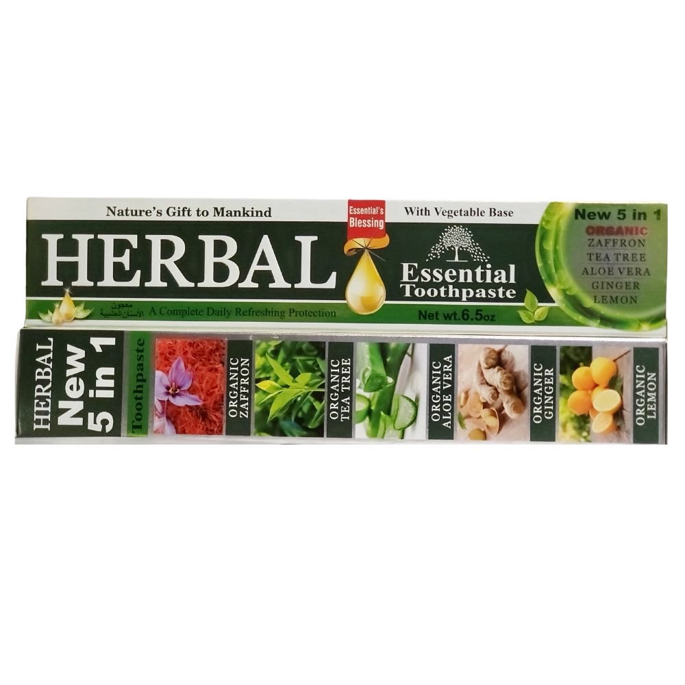Essential Herbal Toothpaste 5in1 Organic Vegan 6.5oz - Oral care | Desimart