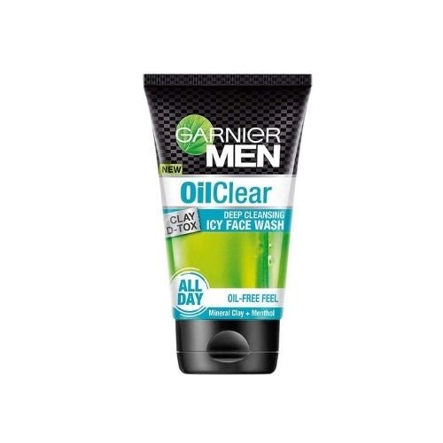 Garnier Men OilClear Deep Cleaning Icy Face Wash Oil-Free Feel 100g (3.52oz) - Face Care | Desimart