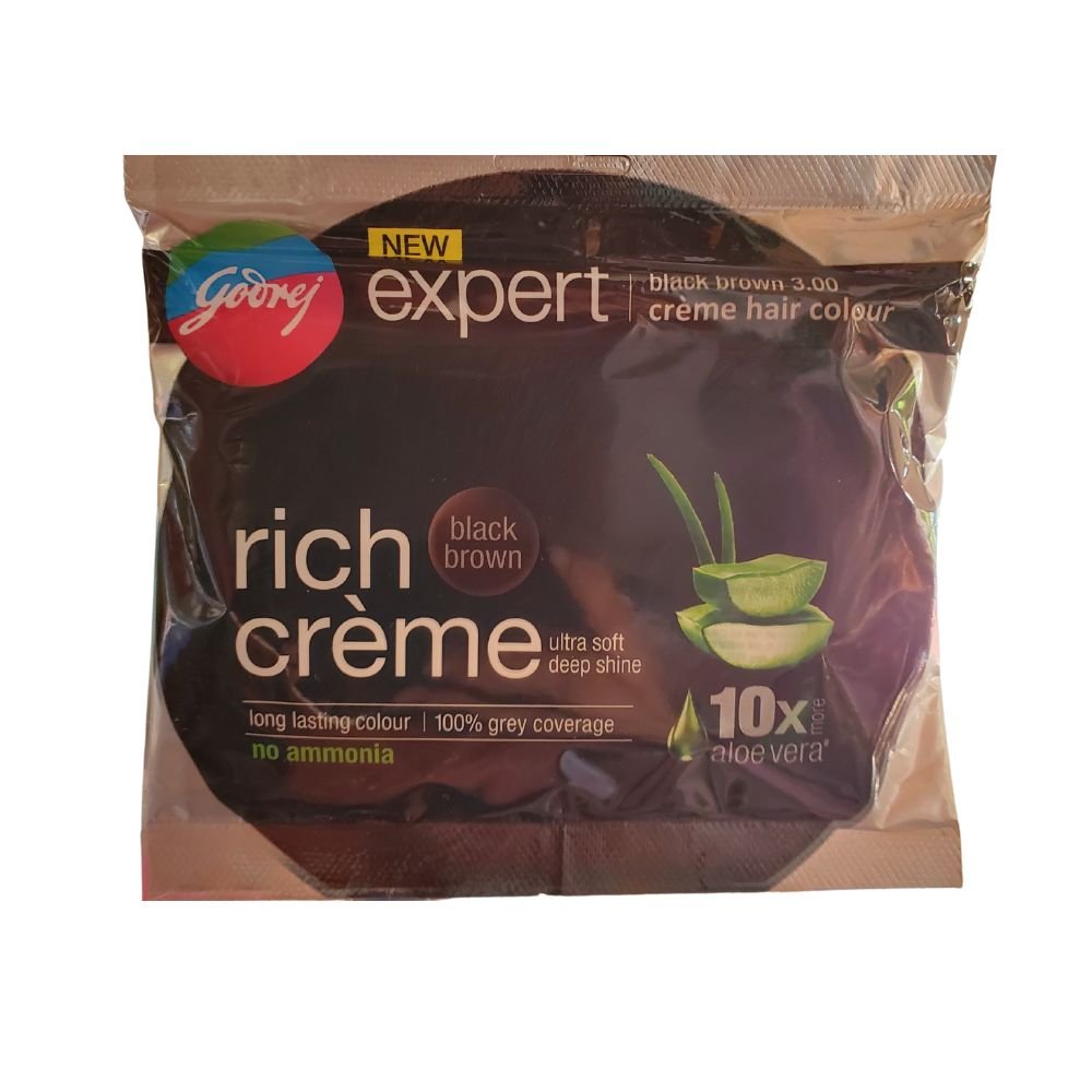 Godrej Expert Natural Black Powder Hair Colour 24g (0.85oz) - Singh Cart