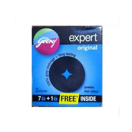 Godrej Expert Natural Black Powder Hair Colour 24g (0.85oz) - Hair Care | Desimart