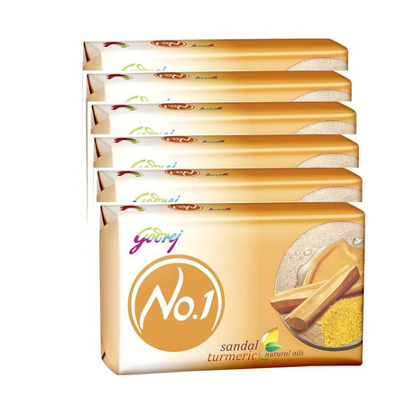 Godrej No. 1 Sandal and Turmeric Beauty Soap 115g (Pack of 6) - Soap & Detergent | Desimart