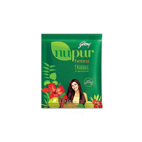 Godrej Nupur Henna Powder With Goodness Of 9 Herbs 400g - Hair Care | Desimart