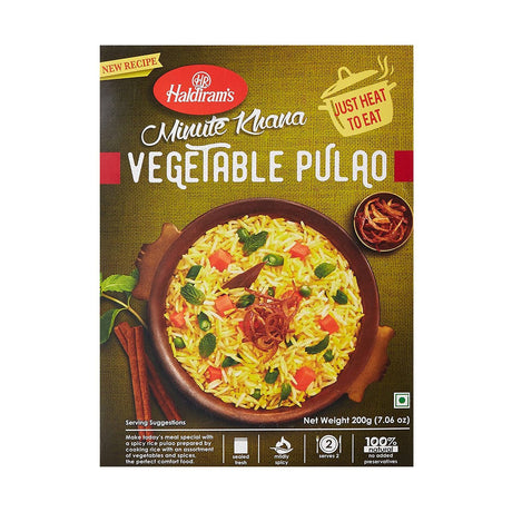 Haldirams Ready To Eat Veg Paulo 300g (10.59 oz) - Ready to eat | Desimart