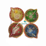 Hand Made Clay Diyas for Diwali, Pooja (Set of 4) - Singh Cart