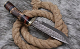 Handmade forged Damascus steel knives fixed blade hunting knife stagantler’ handle - Singh Cart