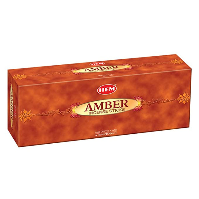 Hem Amber Incense Sticks 120 Sticks - Incense & Dhoop | Desimart