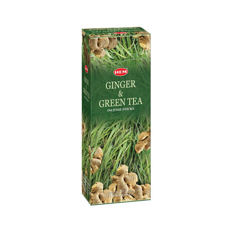 Hem Ginger & Green Incense Sticks (Agarbatti) 120 Sticks - Incense & Dhoop | Desimart