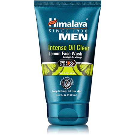 Himalaya Men Intense Oil Clear Lemon Face Wash Oil free Skin 100ml (3.38oz) - Face Care | Desimart