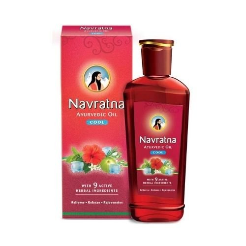 Himani Navratna Hair Oil 100% Herbal Cool 200 ml(6.76 oz) - Hair Care | Desimart