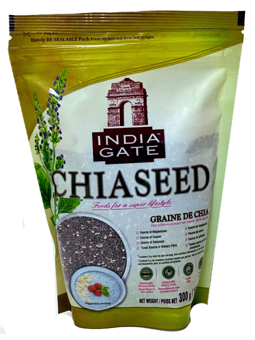 India gate Chiaseed Healthy Foods For Super Lifestyle 300g (10.6oz) - Desimart
