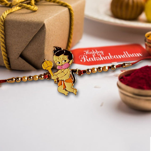 Jai Hanuman Shaped Rakhi For Kids - Rakhi | Desimart