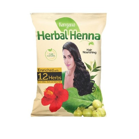 Kangana Herbal Heena Hair Nourishing With 12 Herbs 100% Natural 100gm - Hair Care | Desimart