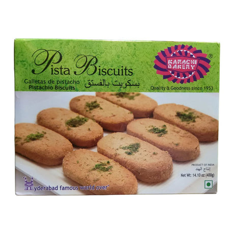Karachi Bakery Pista Biscuits 400GM - Cookies & snacks | Desimart