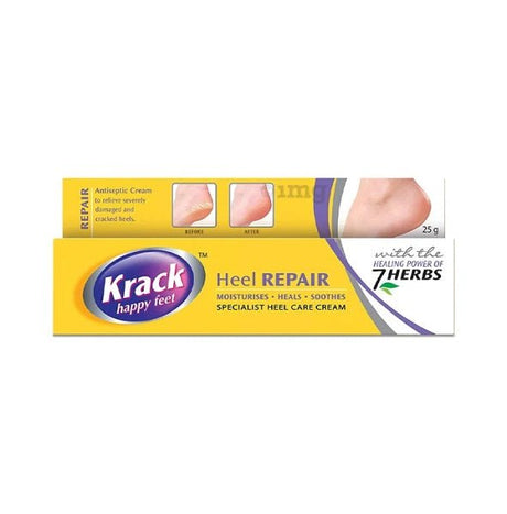 Krack Cream Heel Repair Cream moisturises, Heels, Soothes 25g - Health Plus | Desimart