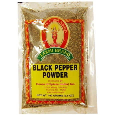Laxmi Black Pepper Powder - 100 Gm (3.5 Oz) - Spices | Desimart