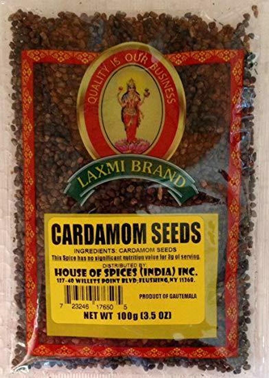 Laxmi Cardamom Seeds - 100 Gm (3.5 Oz) - Spices | Desimart