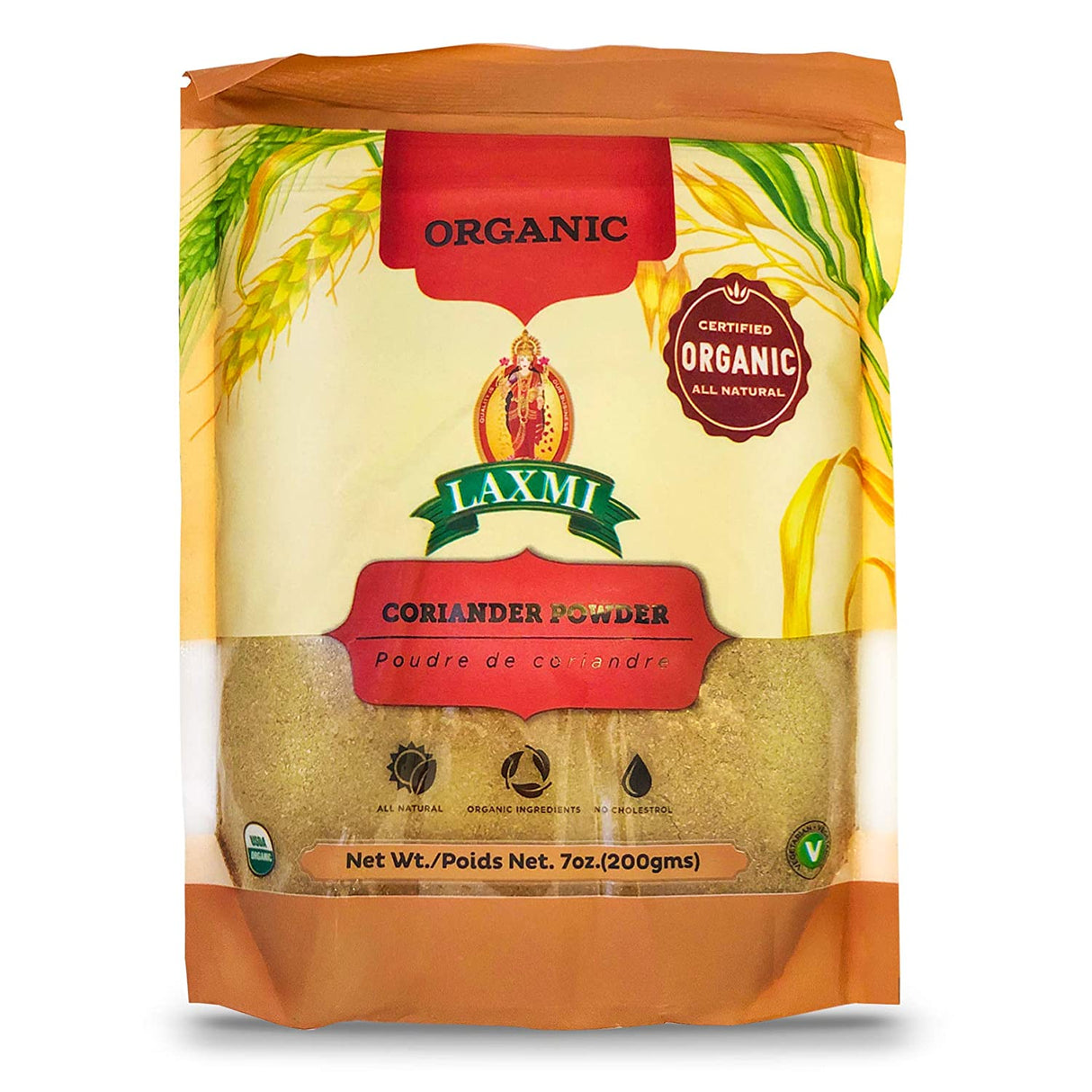 Laxmi Organic Coriander Powder (7 oz bag) - Spices | Desimart