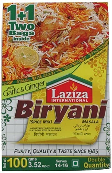 Laziza Biryani Masala With Garlic Ginger 100g - Grocery | Desimart