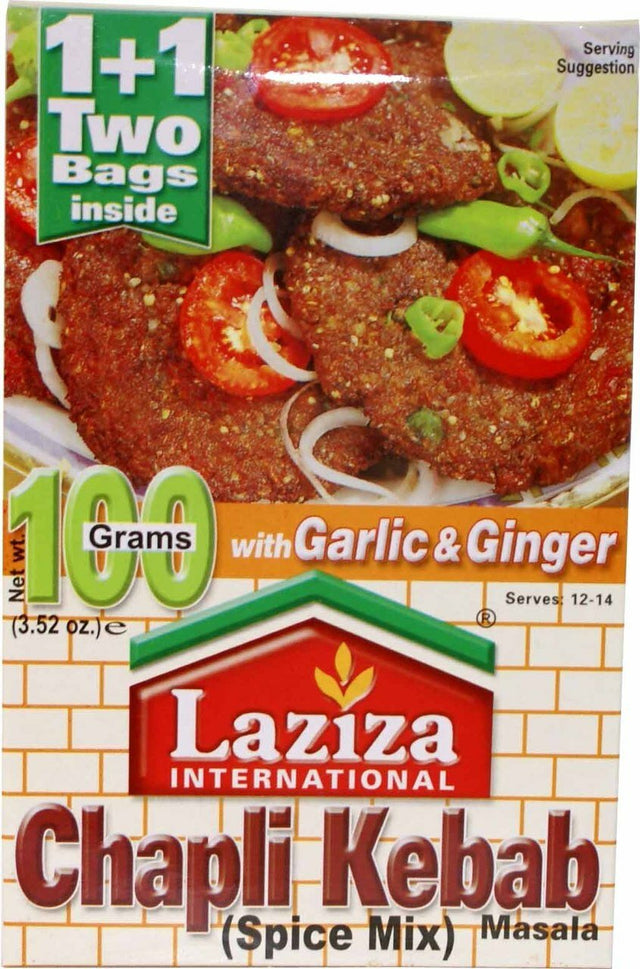 Laziza Chapli Kebab Masala with Garlic & Ginger 100g - Grocery | Desimart