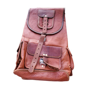 Leather Backpack Pure Leather Hand Made - Hand Made | Desimart