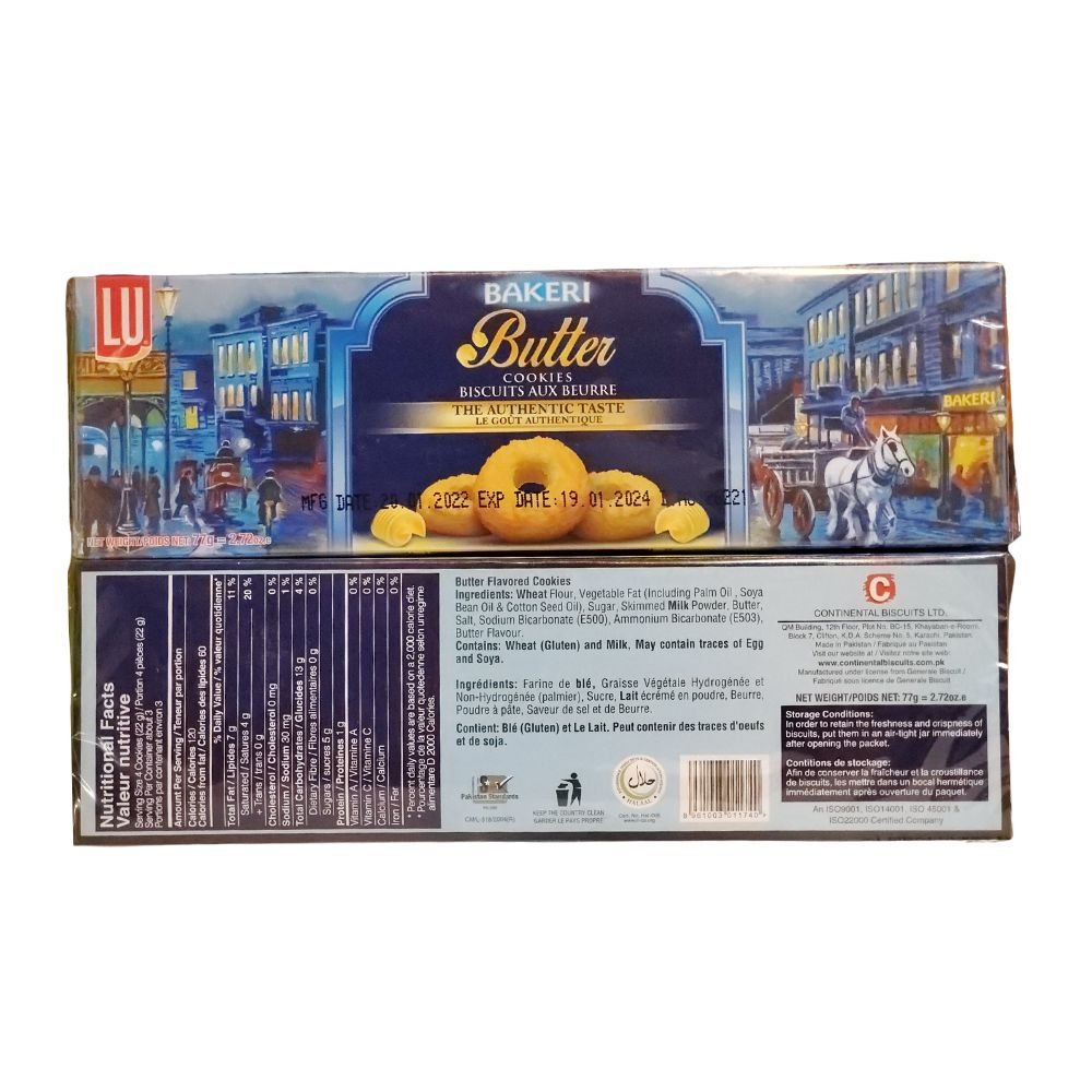 Lu Bakeri Butter Cookies The Authentic Taste 77g - Cookies & snacks | Desimart