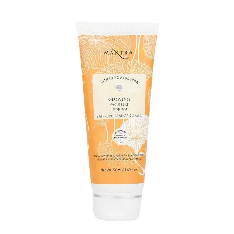 Mantra Authentic Ayurveda Glowing Face Gel SPF 20+ Saffron Orange Amla 50g - Face Care | Desimart