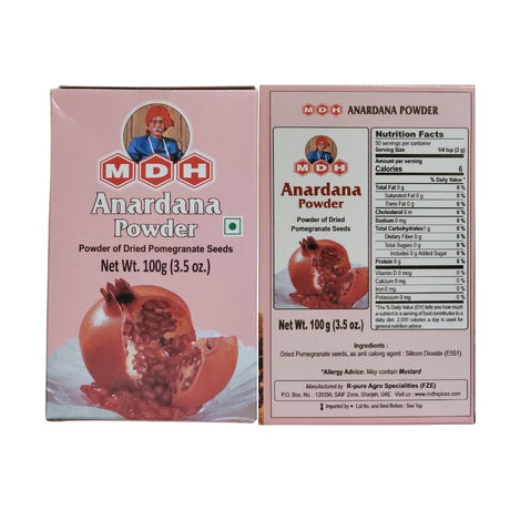 MDH Anardana Powder of Dried Pomegranate Seeds 100gm (3.5oz) - Spices | Desimart