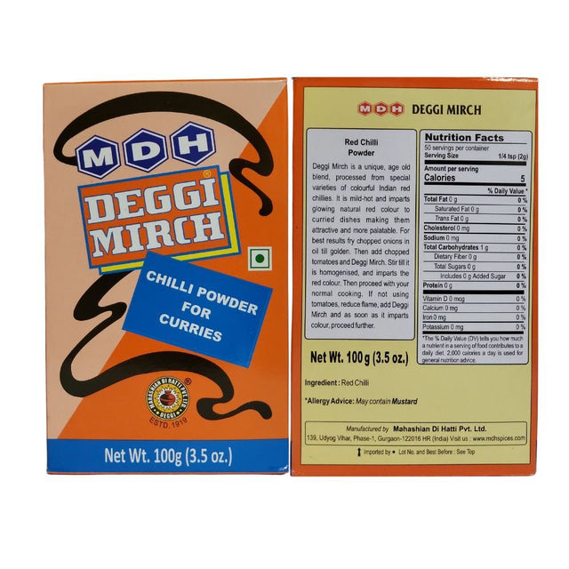 MDH Deggi Mirch Powder Chilli Powder 100g (3.5oz) - Spices | Desimart