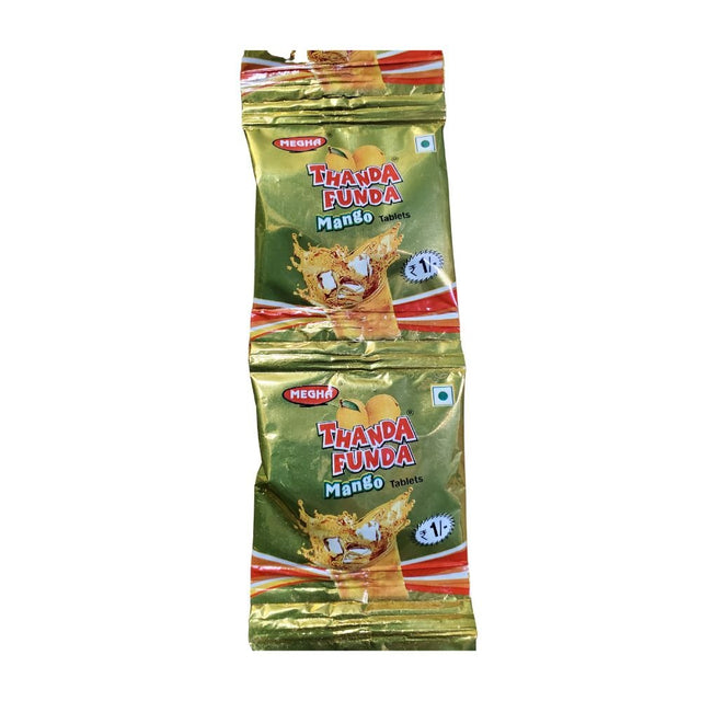 Megha Thanda Funda Mango Tablets Chatpata 10 Pouches - Candy | Desimart