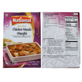 National Chicken Masala (Murghi) For Chicken Curry 50g (Pack of 2) - Spices | Desimart