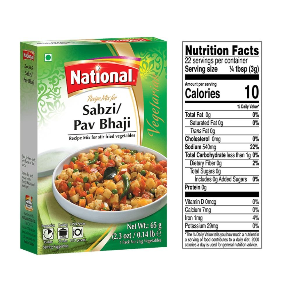 National Sabzi Masala Mix 50g - Singh Cart