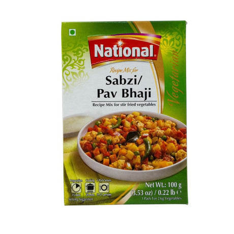National Sabzi Pav Bhaji Masala Recipe Mix 100g - Spices | Desimart