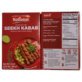 National Seekh Kabab Recipe Mix 46g (1.6oz) - Spices | Desimart