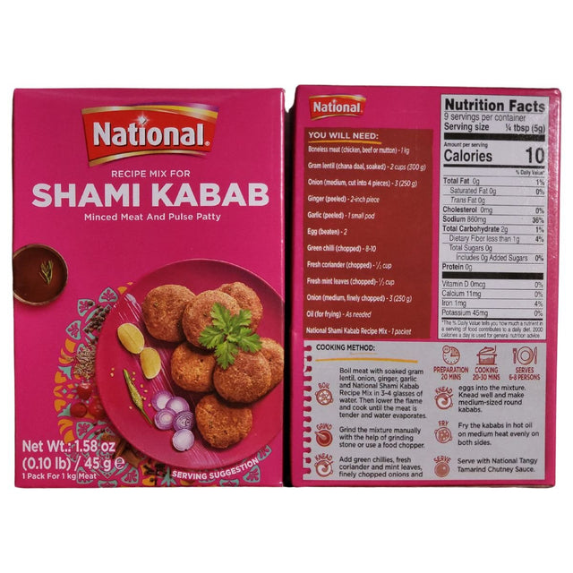 National Shami Kabab Recipe Mix 45g (1.58oz) - Spices | Desimart