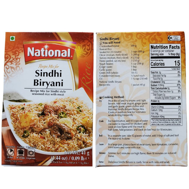 National Sindhi Biryani Recipe Mix 41g - Spices | Desimart