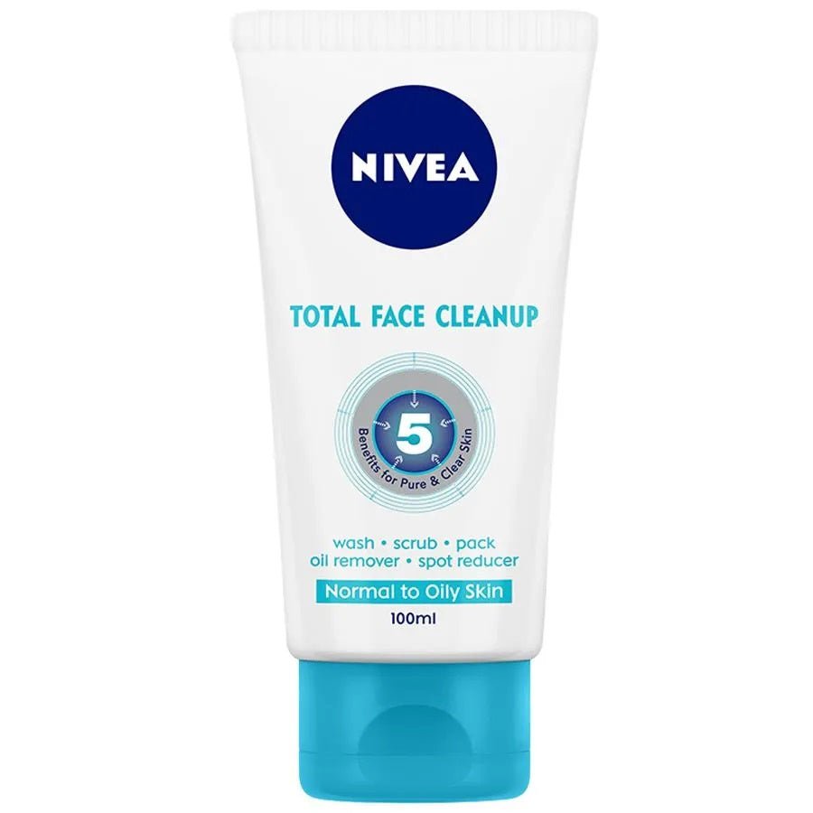 Nivea Total Face Cleanup Wash Scrub Spot Reducer 100ml - Face Care | Desimart