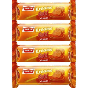 Parle Kreams Gold Orange Cookies 66g (4 Packs) - Cookies & snacks | Desimart
