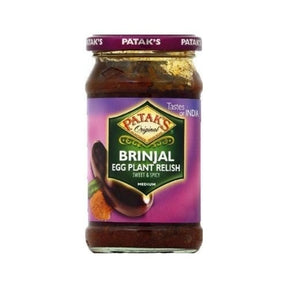 Pataks Brinjal Eggplant Relish Spicy Pickled Eggplant Medium 11oz - Pickles & Chutney | Desimart