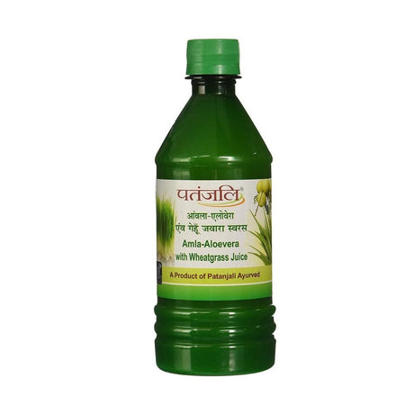 Patanjali Amla Aloevera Juice With Wheatgrass 500ml - Juice | Desimart