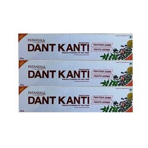 Patanjali Dant Kanti Tooth Paste Natural Ayurvedic 200g (PACK OF 3) - Singh Cart