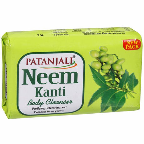 Patanjali Neem Kanti Body Cleanser Protects From Germs 75g - Soap & Detergent | Desimart