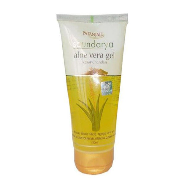 Patanjali Saundarya Aloe Vera Gel With Kesar Chandan 150ml - Creams & Moisturizers | Desimart