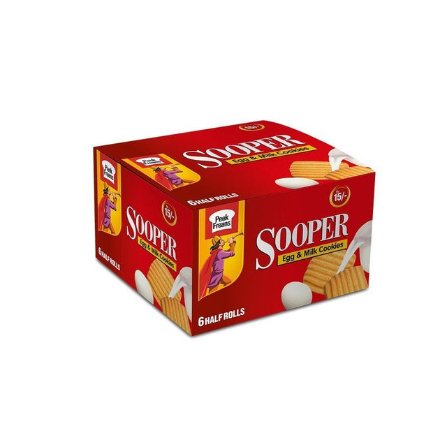Sooper Egg And Milk Cookies 6 Half Rolls 396g - Cookies & snacks | Desimart