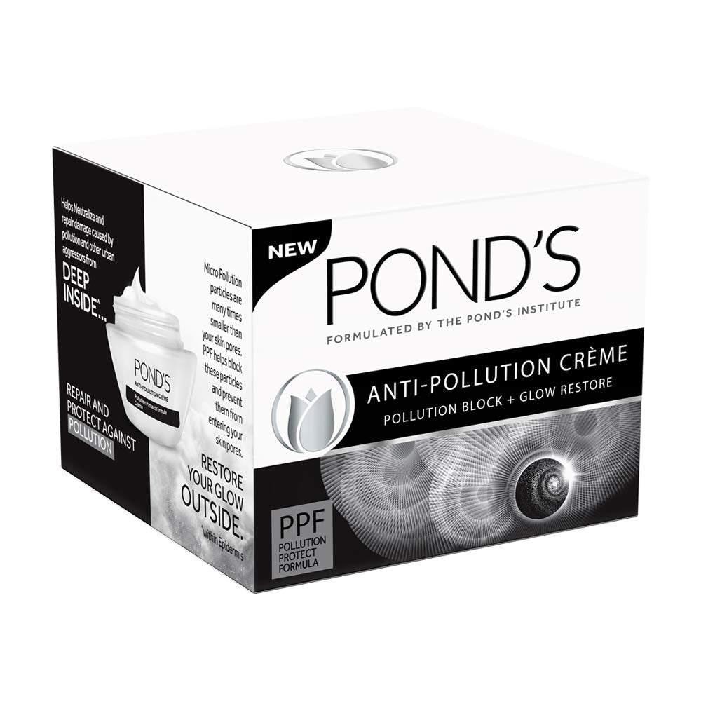 Ponds Anti-Pollution Creme Pollution Block & Glow Restore 50g - Face Care | Desimart