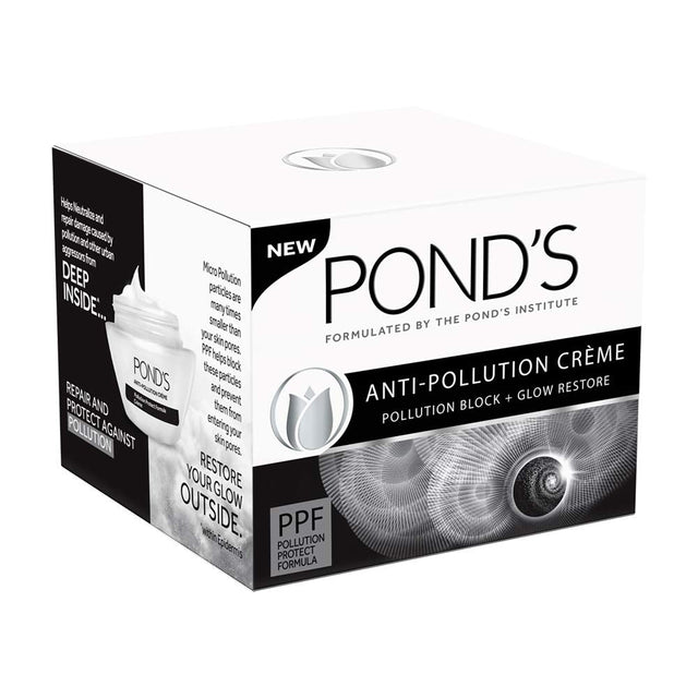 Ponds Anti-Pollution Creme Pollution Block & Glow Restore 50g - Face Care | Desimart