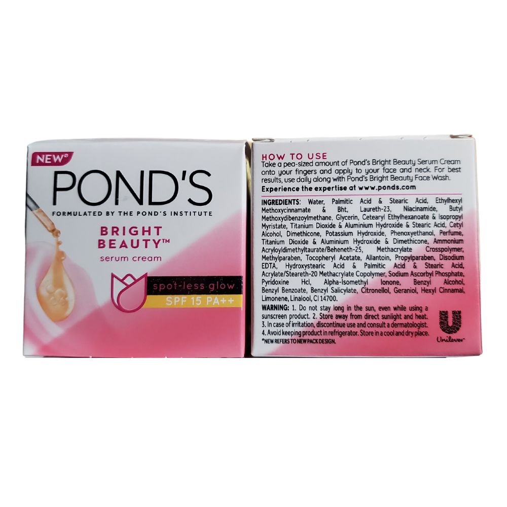 Ponds Bright Beauty Spot Less Glow Day Cream SPF 15 PA++ 35g - Creams & Moisturizers | Desimart